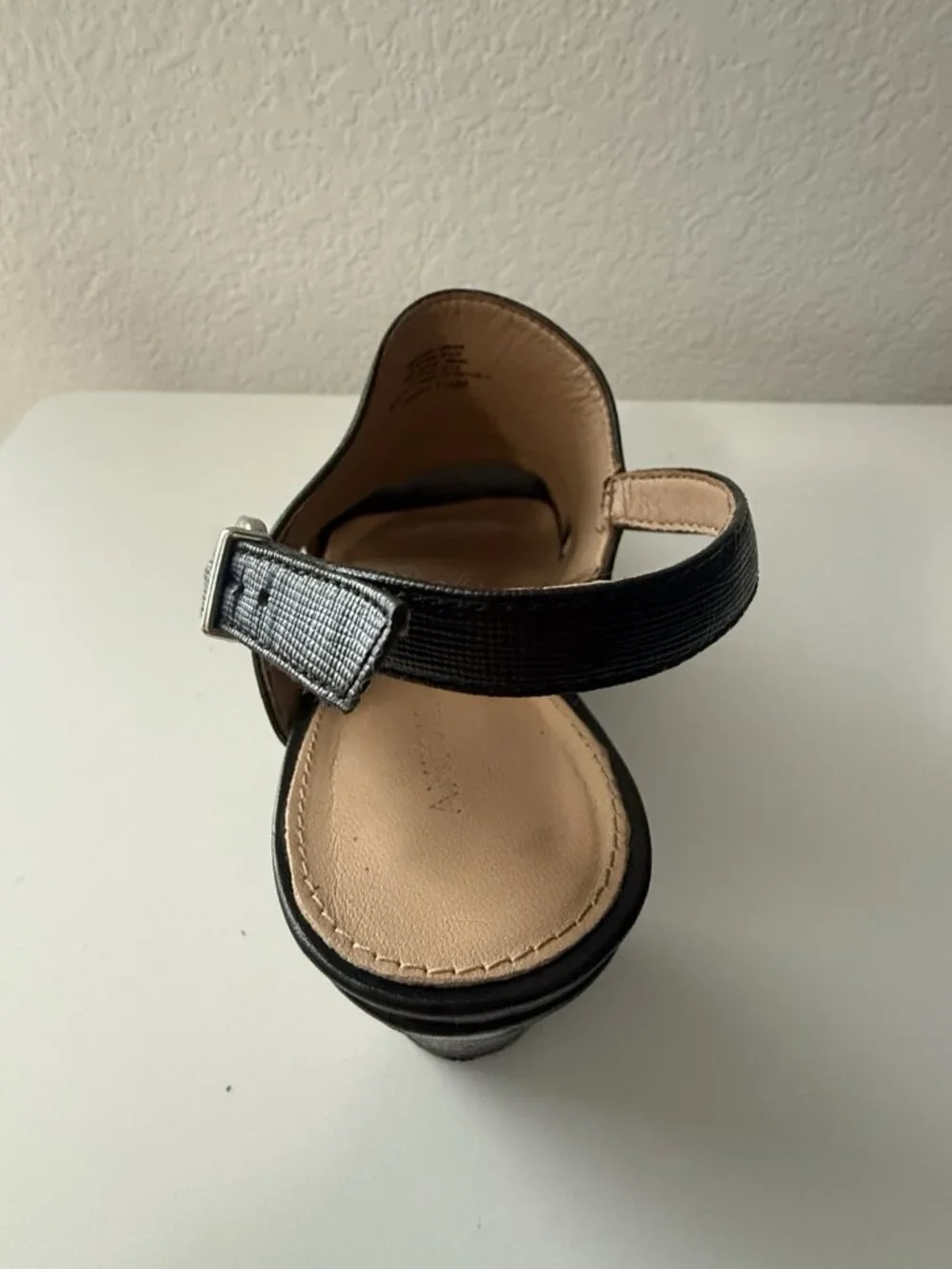 ANTONIO MELANI Women's Sz 7.5 Haines Sexy Black Leather OPEN TOE HEELED Sandals